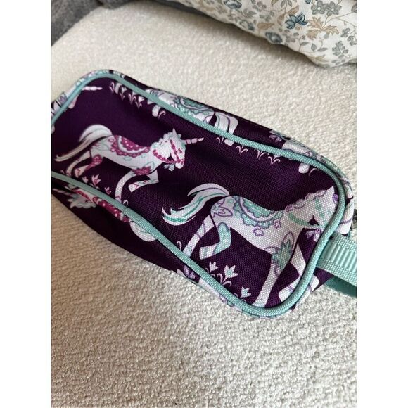 Pottery Barn PB Kids Mackenzie Purple Unicorn School Pencil Pouch - Picture 4 of 8